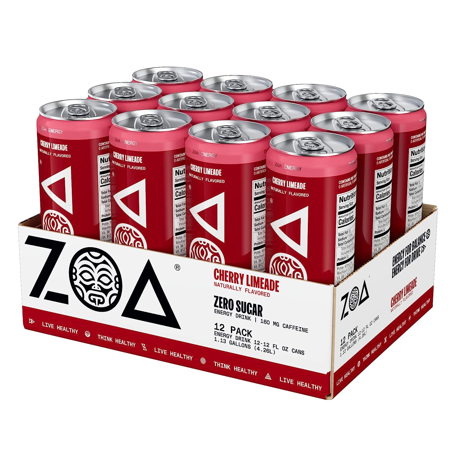 ZOA Zero Sugar Energy Drinks - New Flavors Variety Pack， 12 Fl Oz (36-Pack) - Image 2